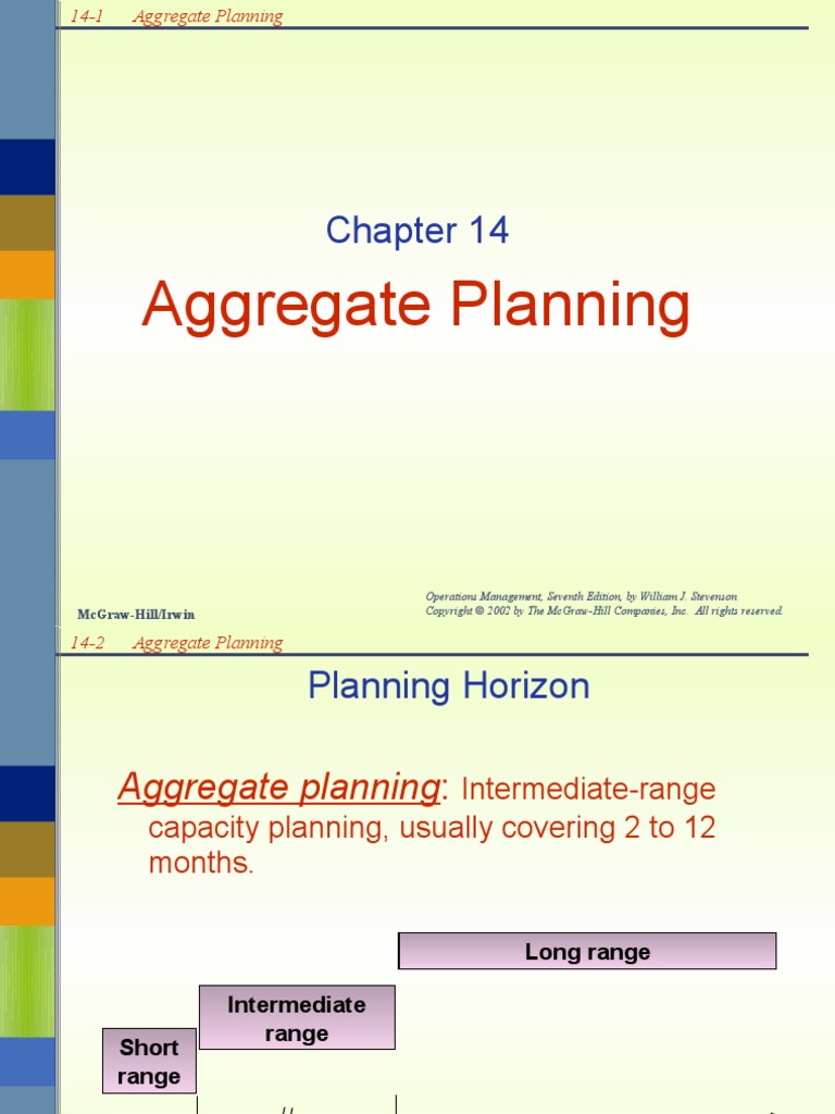 Chap 14 Aggregate Planning | PDF | Operations Management | Linear ...