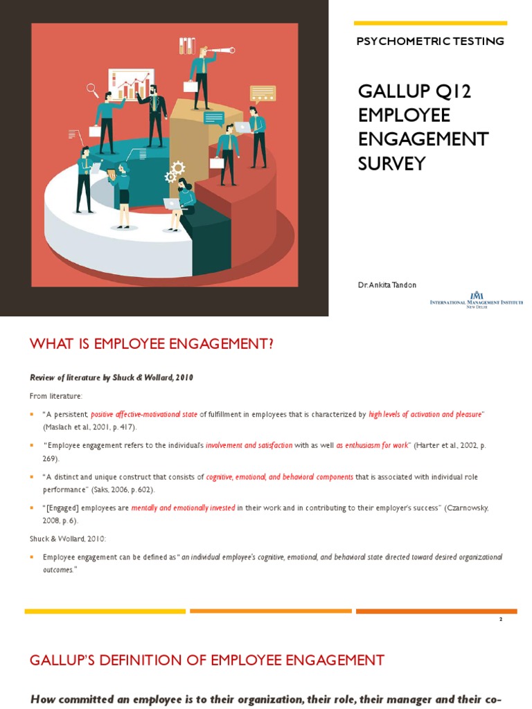 Gallup Q12 Employee Engagement Survey Employee Engagement. Engagement
