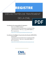 Registre RGPD Cnil - Mai 2020