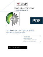 Control de Calidad en La Etapa de La Ejecucion