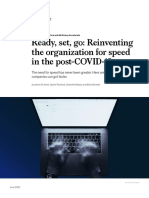 Ready, Set, Go: Reinventing The Organization For Speed in The post-COVID-19 Era