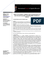 Effect of Secondary Cognitive Task On Performance of Stair Descent in People With Idiopathic Parkinson's Disease