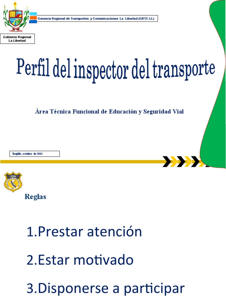 Funciones del Inspector Municipal de Transporte | PDF