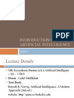 Introduction To Artificial Intelligence: Materi 1