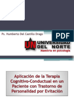 Aplicación de La Terapia Cognitivo-Conductual en Un Paciente Con Trastorno de Personalidad Por Evitación - Humberto Del Castillo Drago PDF