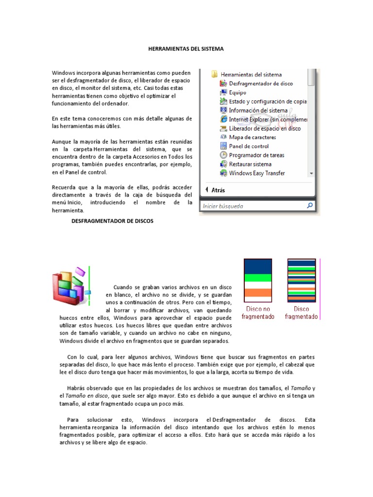 Herramientas Del Sistemas | PDF | Archivo de computadora | Ventana  (informática)