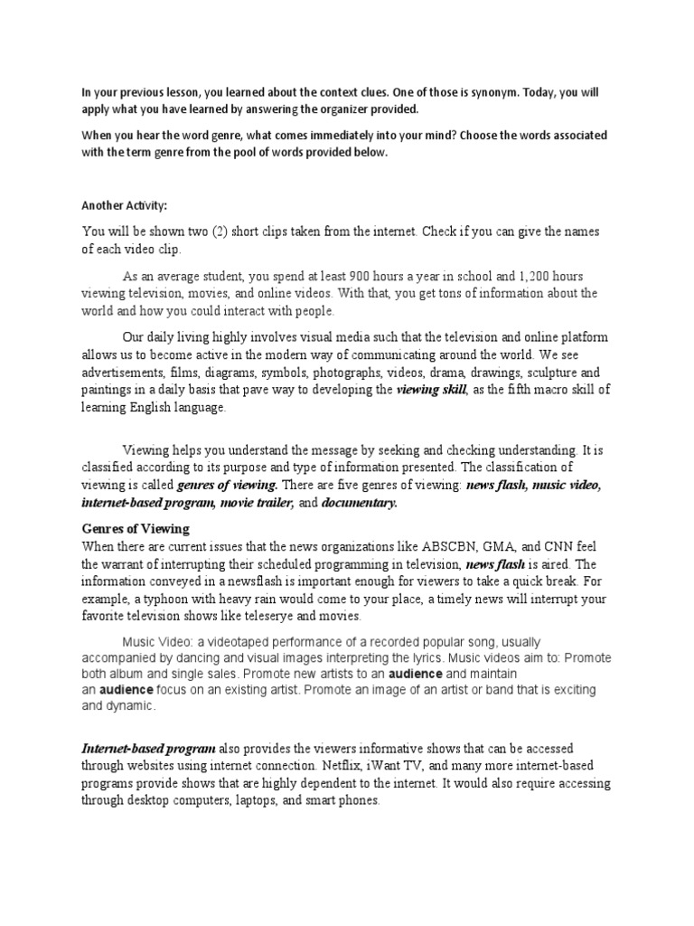 Script Grade 7 | PDF | News | Genre