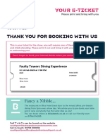 Thank You For Booking With Us: Your E-Ticket