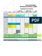 Horarios  Sistemas II-2020 OPTATIVAS