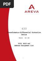 Transformator-Differential Protection Device: Pics, Mics and Address Assignment List