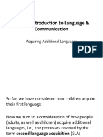 HSR130 Introduction To Language & Communication: Acquiring Additional Languages