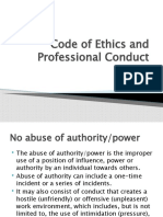Code of Ethics and Professional Conduct