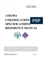 i-SIGMA Certification Specifications Reference Manual - 0420A PDF