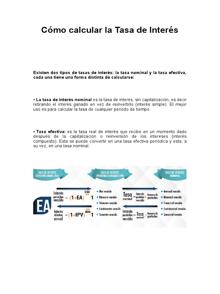 Cálculo de la Tasa de Interés Nominal | PDF
