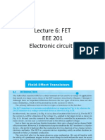 Lecture 6: FET EEE 201 Electronic Circuit I