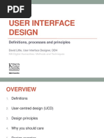 User Interface Design: Definitions, Processes and Principles