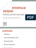 User Interface Design: Definitions, Processes and Principles