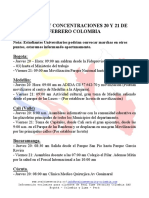 Marchas y Concentraciones 20 y 21 de Febrero Colombia