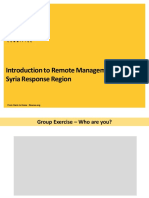 Introduction To Remote Management in The Syria Respone Region PDF