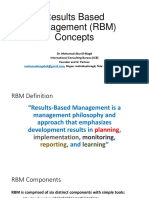 Results Based Management RBM Concepts