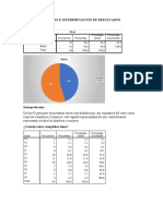 Interpretación de Resultados Base de Datos