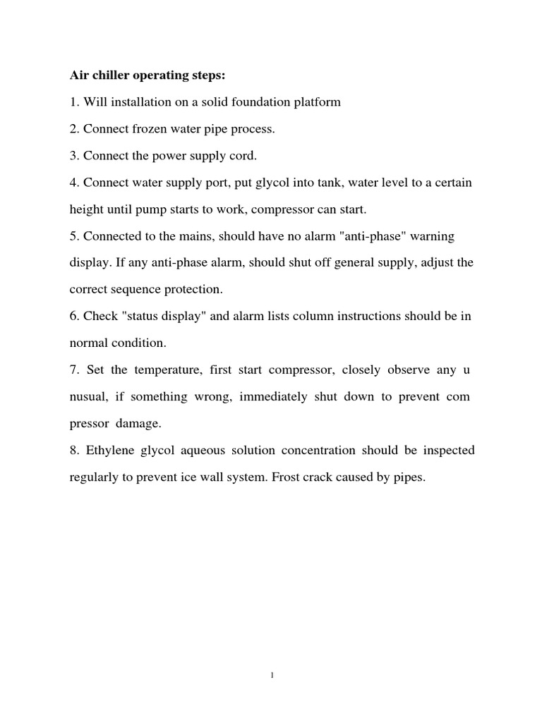 Chiller Manual | PDF | Heat Exchanger | Air Conditioning