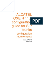 ALCATEL OXE R 11.1 configuration guide for SIP trunks