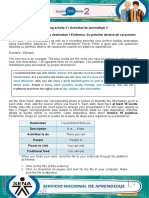 Learning Activity 3 / Actividad de Aprendizaje 3 Evidence: Your Next Holiday Destination / Evidencia: Su Próximo Destino de Vacaciones