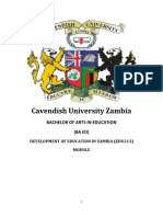EDU213 Development of Education in Zambia Module