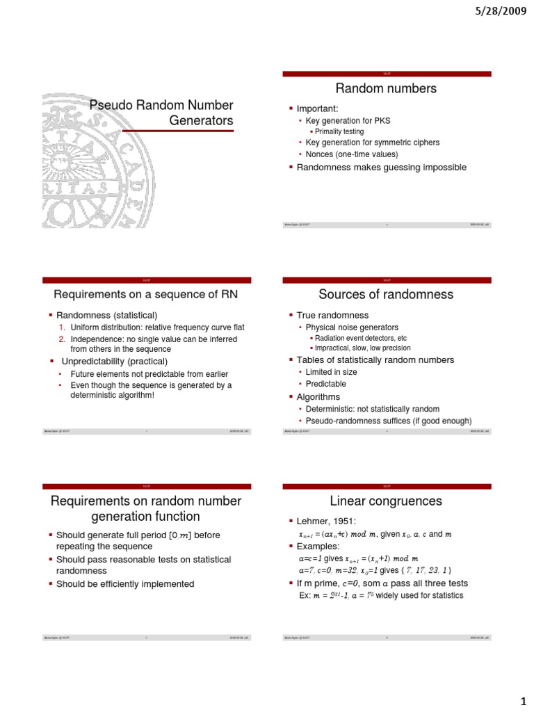 Pseudo Random Number Generators Explained | PDF | Randomness | Cryptography