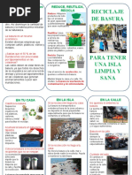 Tríptico sobre la gestión de basura | PDF | Vertedero | Residuos