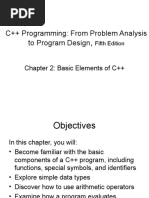 C++ Programming: From Problem Analysis To Program Design: Chapter 2: Basic Elements of C++