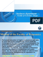 E - Business Department: Faculty of Economics Skopje