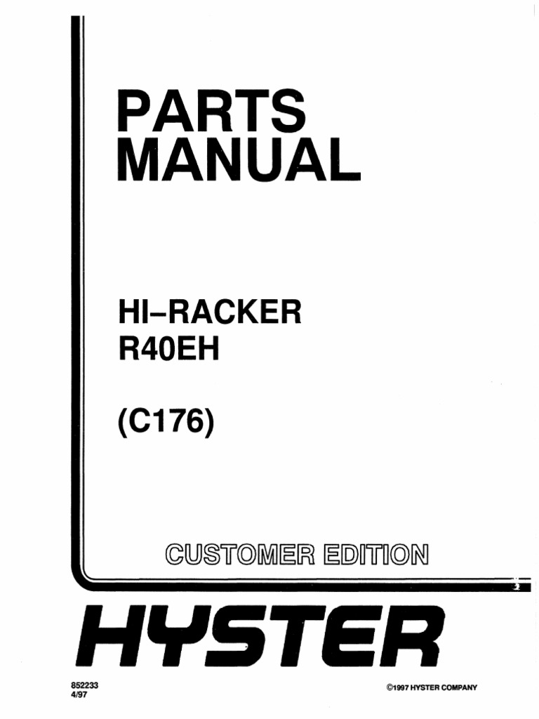 TRILATERAL Hyster-852233-04-97-Pm PDF | PDF