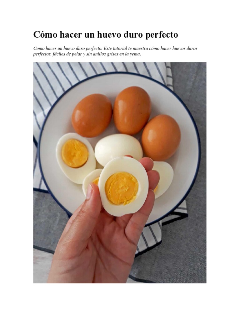 Huevo cocido: beneficios y trucos para cocinarlo, pelarlo