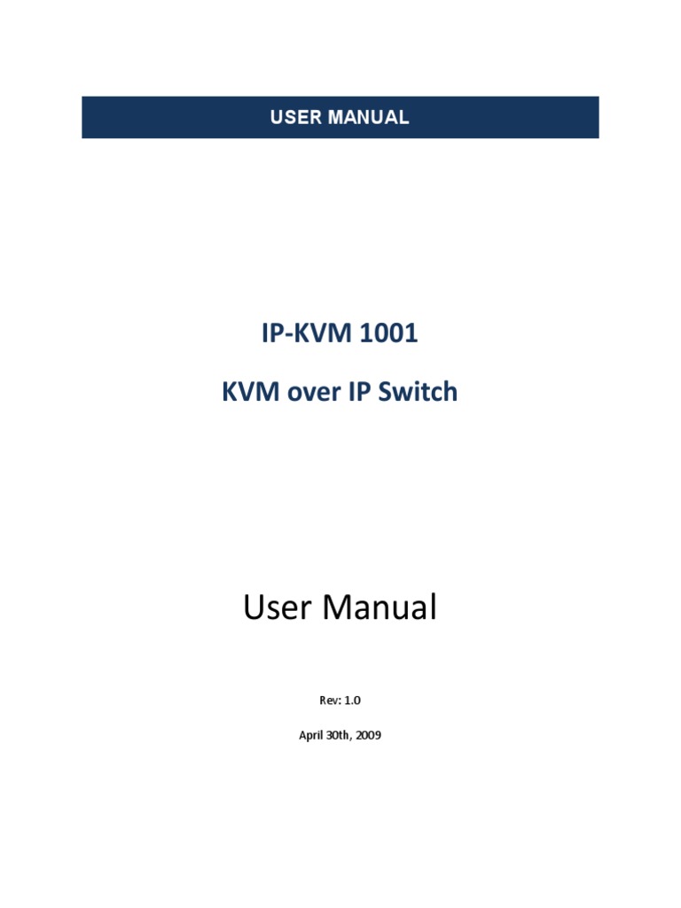 IP KVM User Manual PDF Ip Address Usb