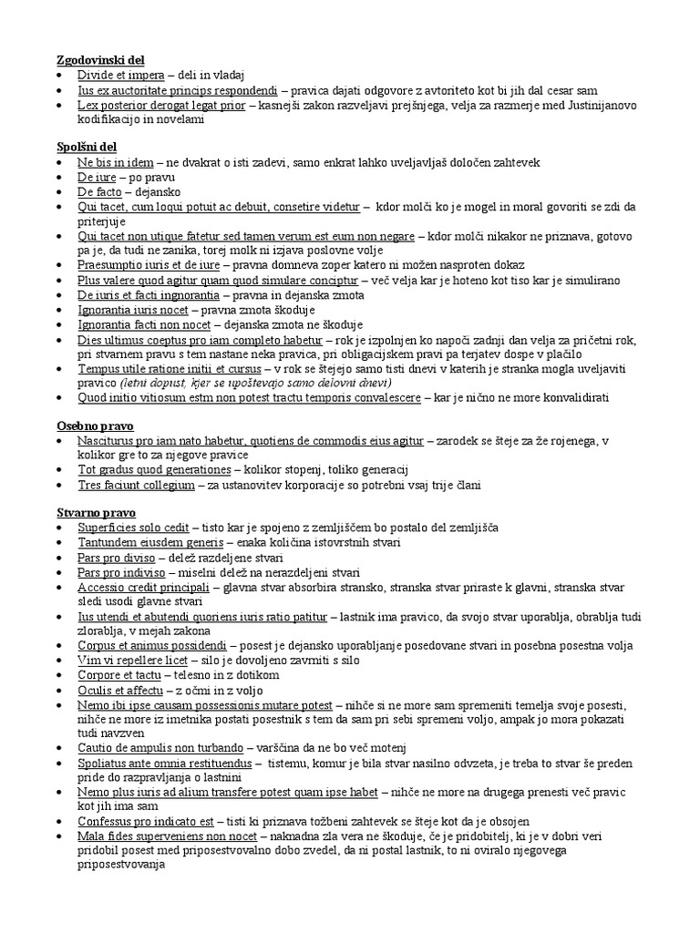 Latinski Pravni Reki | PDF