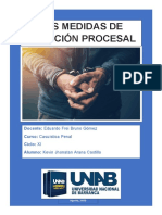 Medidas de coerción procesal: fundamentos y clasificación