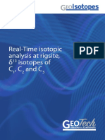 Real-Time isotopic analysis at rigsite, δ isotopes of C, C and C