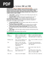 Difference Between RAM and ROM