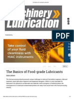 The Basics of Food-Grade Lubricants