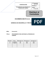 DP-P-530 Procedimiento para Gestionar Presencia de Vendors Rev 0 PDF