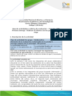 Guía de Actividades y Rúbrica de Evaluación Unidad 1 - Fase 2 - ABP Primera Entrega - Realizar El Informe Con Los Parámetros de Riego