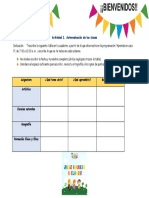 Actividad 1. Autoevaluaciòn de Las Clases