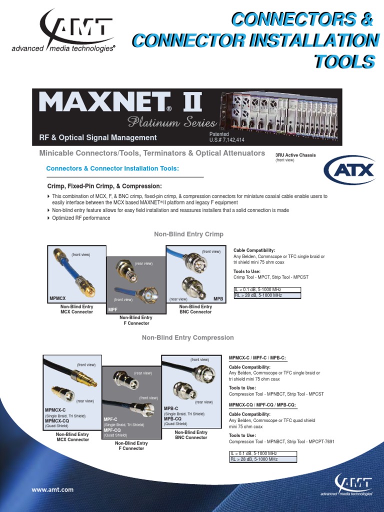 Connectors & Connector Installation Tools PDF Coaxial Cable