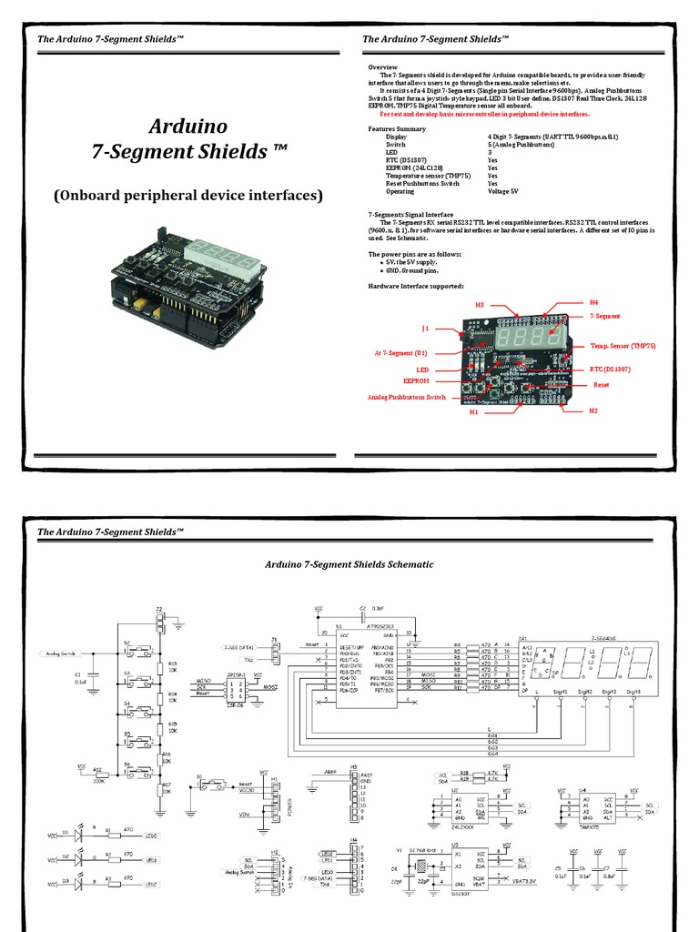 Arduino 7-Segment Shields | PDF | Arduino | Office Equipment