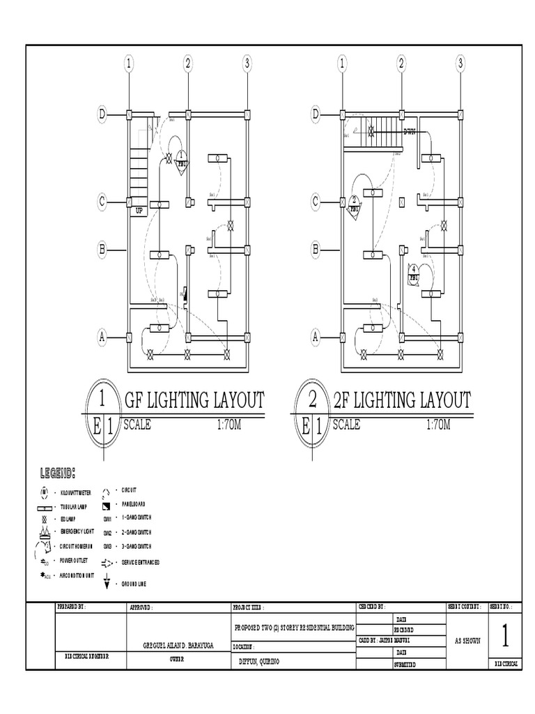 GF Lighting Layout 2F Lighting Layout Scale 170M Scale 170M PDF