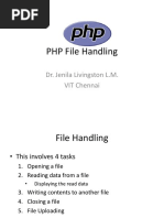 PHP File Handling: Dr. Jenila Livingston L.M. VIT Chennai