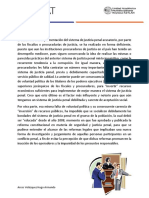 El Desarrollo o La Implementación Del Sistema de Justicia Penal Acusatorio PDF