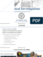 Geotechnical Investigations: Dr. Shamsher Sadiq